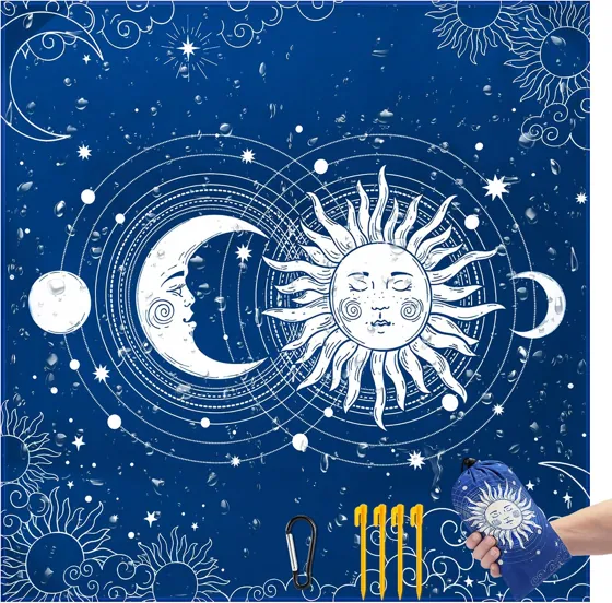 Celestial Sun & Moon Beach Blanket