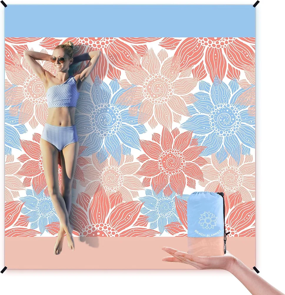 Coral Blossom Beach Blanket