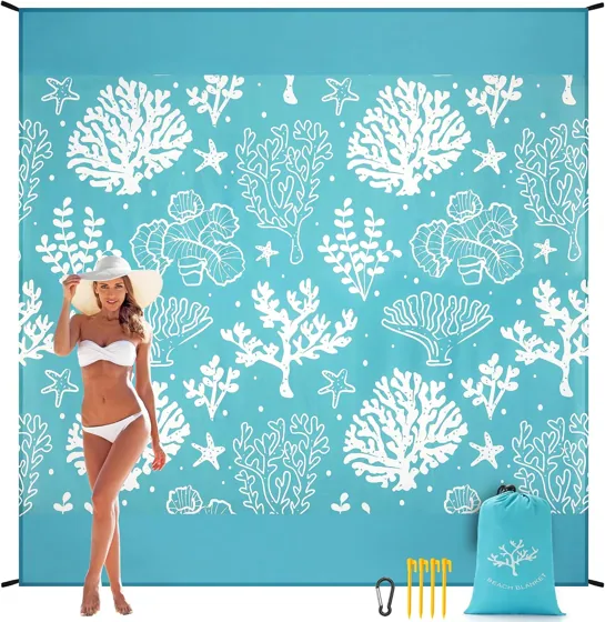 Coral Garden Beach Blanket