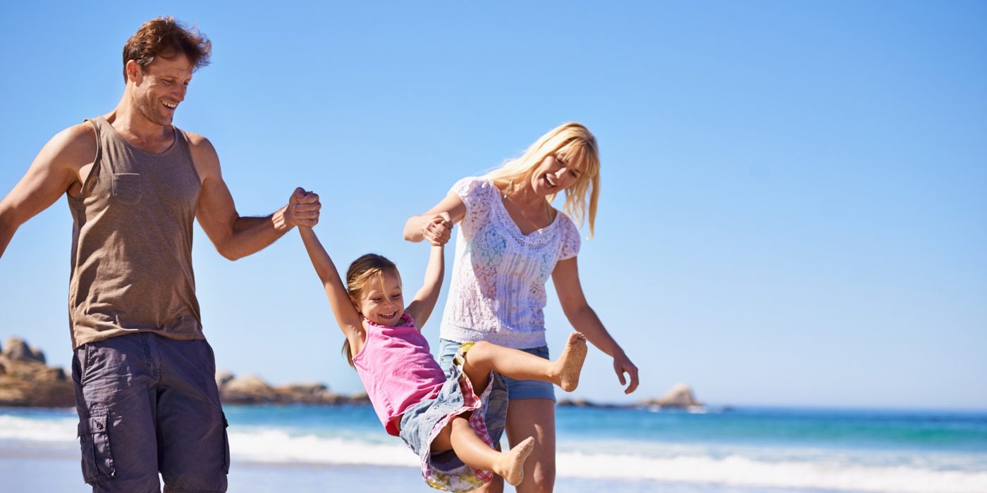 A family day at the shore