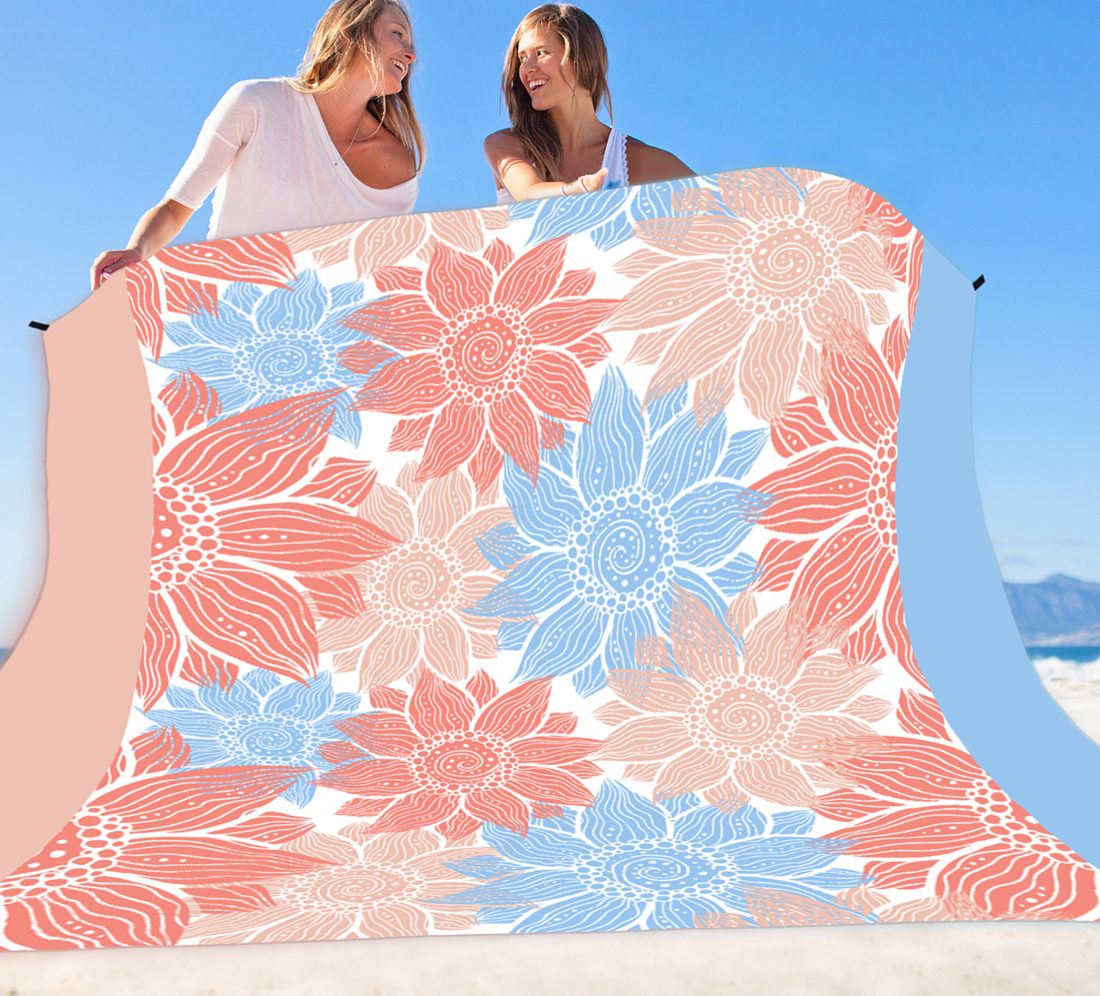 Floral & Palm beach blankets