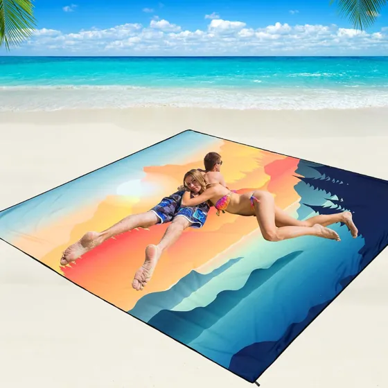 Mountain Sunrise Beach Blanket