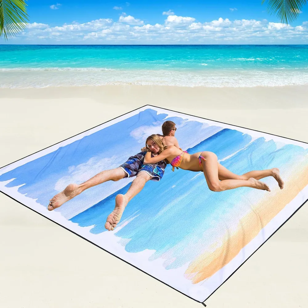 Painted Shoreline Beach Blanket
