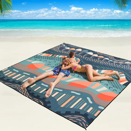 Retro Totem Beach Blanket