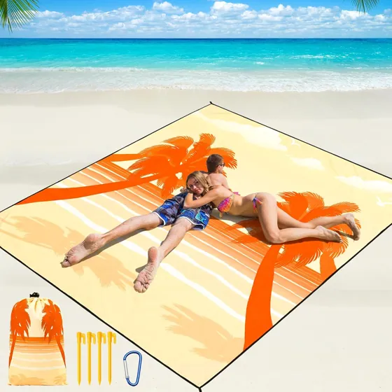 Tangerine Palm Beach Blanket
