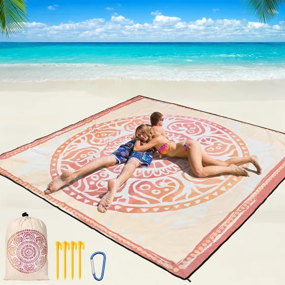 Terracotta Mandala Beach Blanket